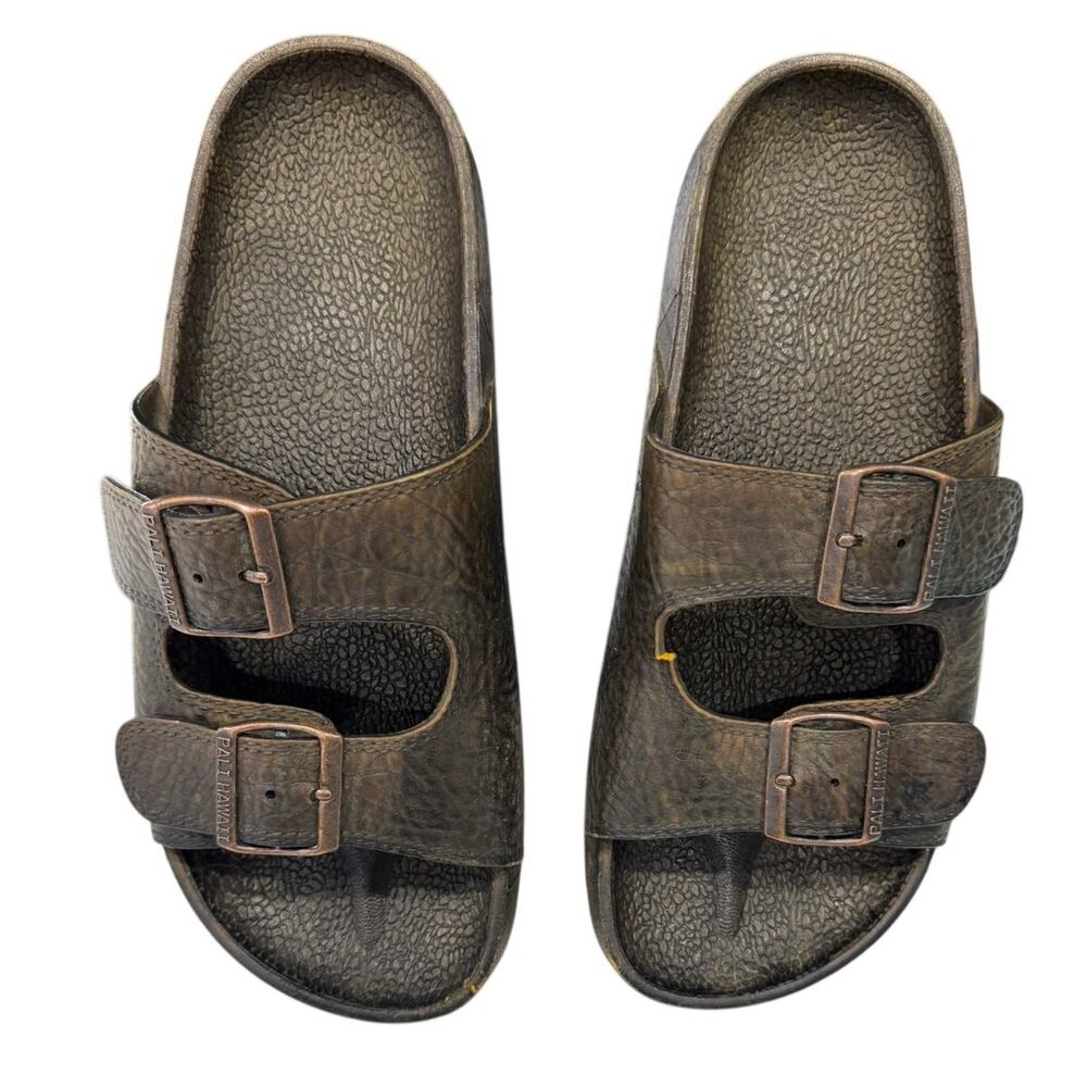 Pali Hawaii Double Buckle Sandals Brown